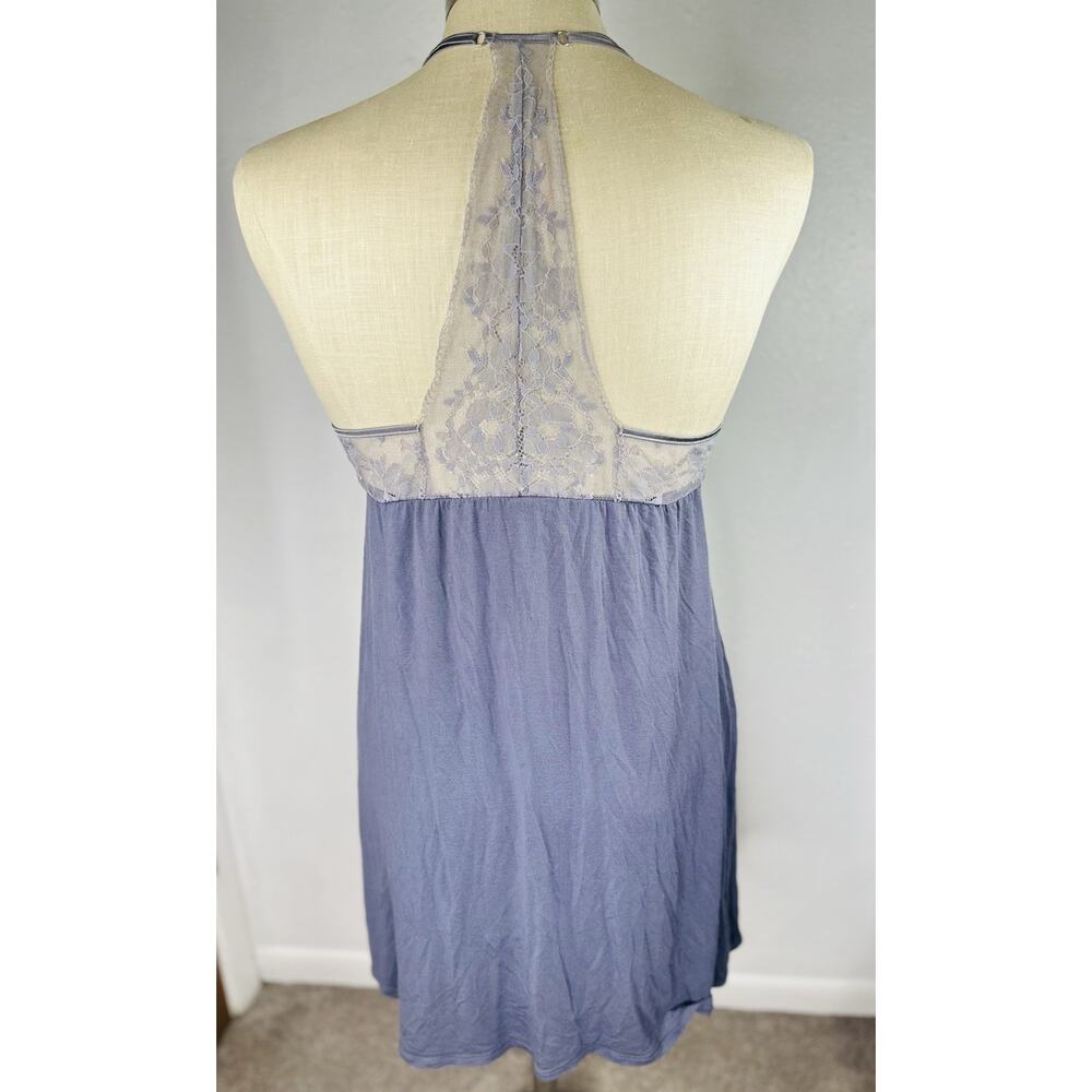 Victorias Secret Gray/Purple Lace Night Gown Large Lingerie - Picture 3 of 6
